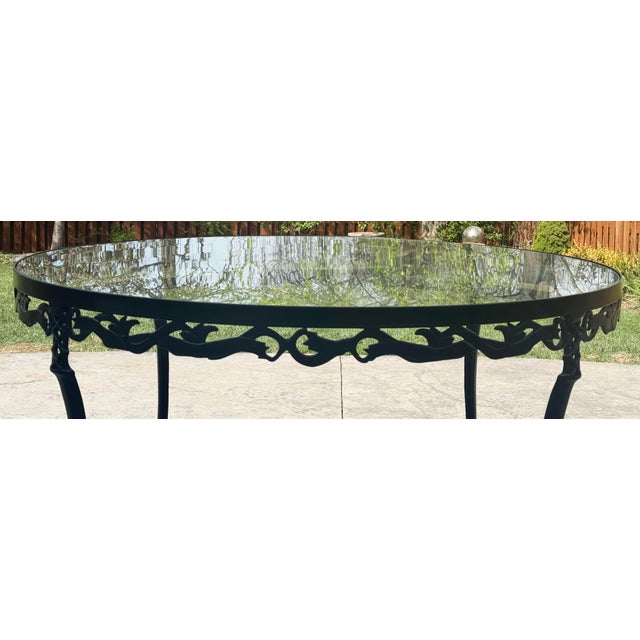 Vintage Black Hummingbird Motif Outdoor Dining Set, Set of 5 For Sale In Kansas City - Image 6 of 15