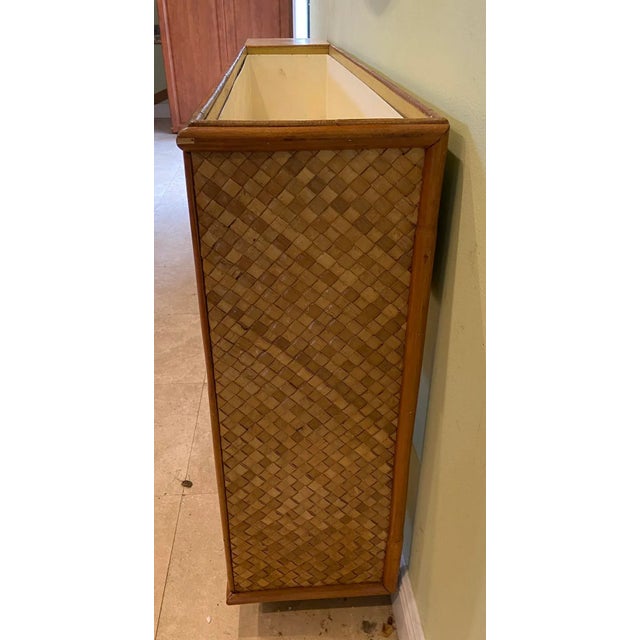 Vintage Rattan Shelf Display Unit With Built in Planter For Sale - Image 4 of 7
