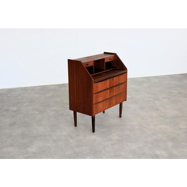 Vintage Danish Secretaire in Teak, 1960s For Sale - Image 4 of 9