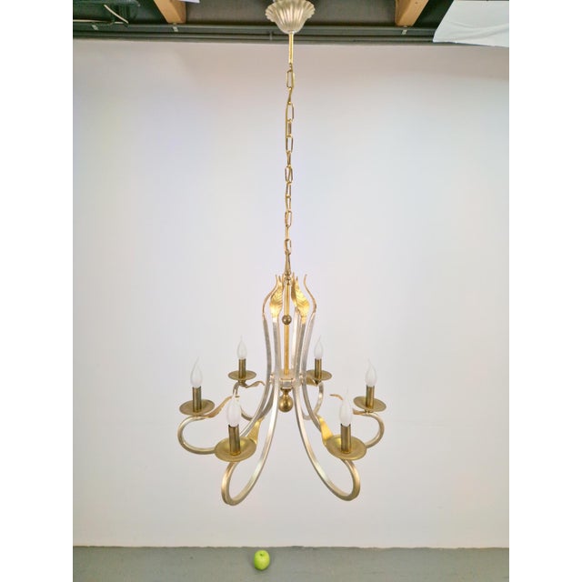 Chandelier from Solari SRL Florence, Italy, 1980s For Sale - Image 4 of 18