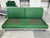 Custom Carved Oak & Green Linen Sofa by Steven Gambrel For Sale - Image 17 of 18