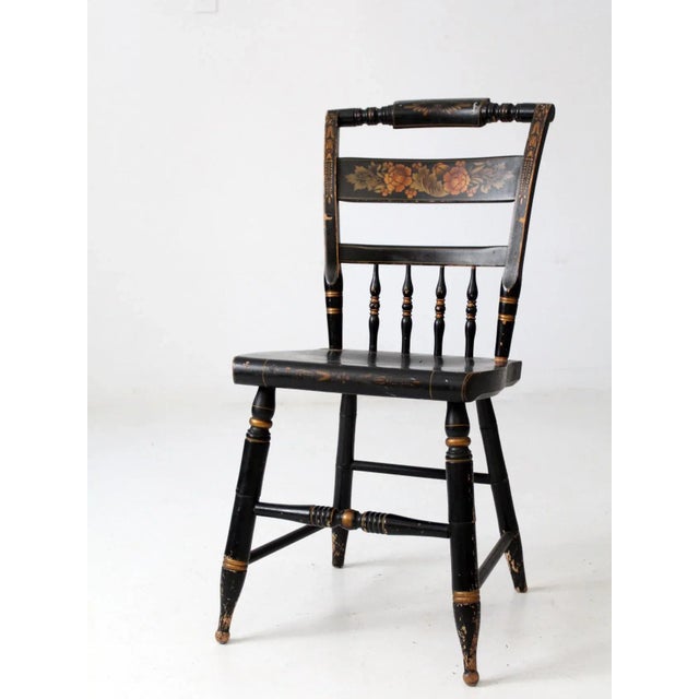 Mid 20th Century Vintage Hitchcock Stencil Chair For Sale - Image 5 of 12