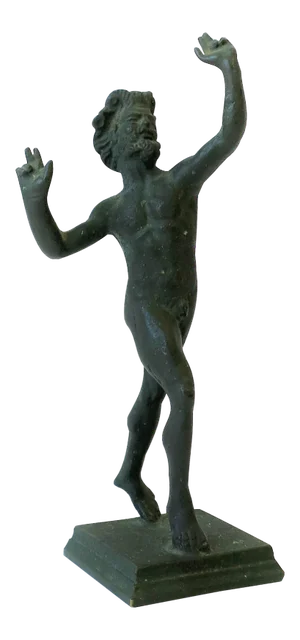 Figural Nude Bronze Greek God 'Bacchus' Sculpture