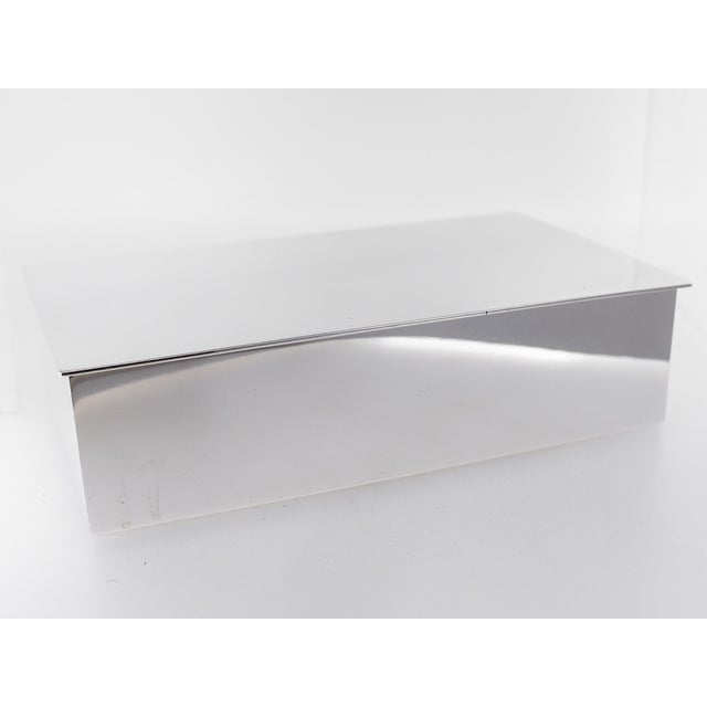 Mid-Century Tiffany & Co. Sterling Silver Wood Lined Dresser or Table Box For Sale - Image 14 of 18