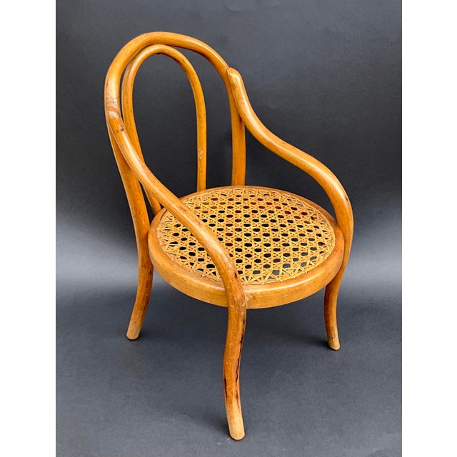 Antique Bentwood Doll Chair attributed to Thonet, 1900 For Sale - Image 9 of 9