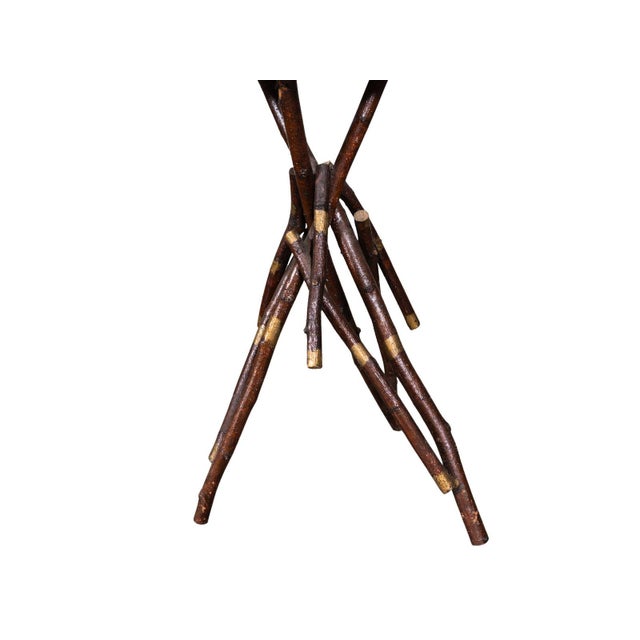 Vintage Round Twig Table For Sale - Image 4 of 4