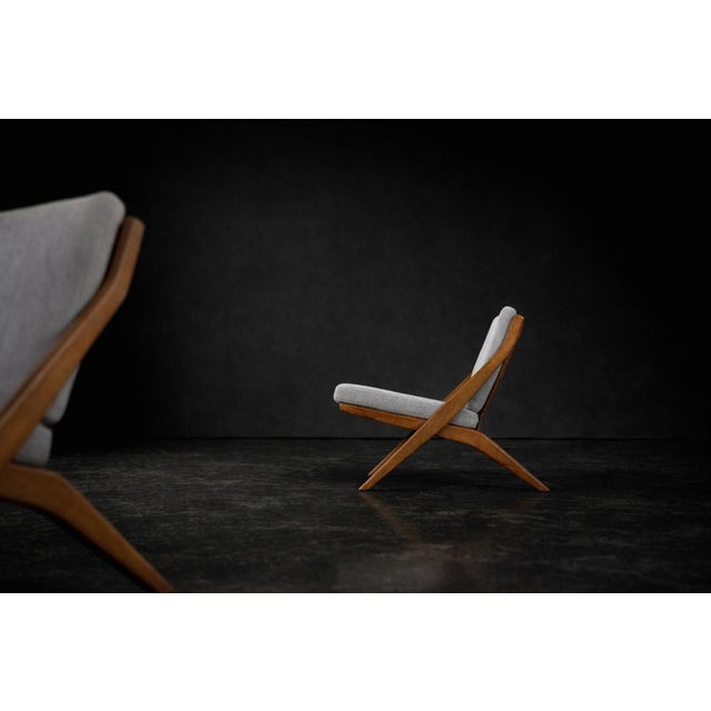 Bodafors Mid-Century Swedish Scissor Chairs by Folke Ohlsson for Bodafors, 1960s, Set of 2 For Sale - Image 4 of 18