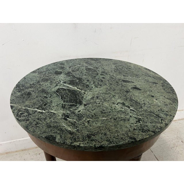 Round Empire Style Side Table in Mahogany and Veneer For Sale - Image 6 of 15