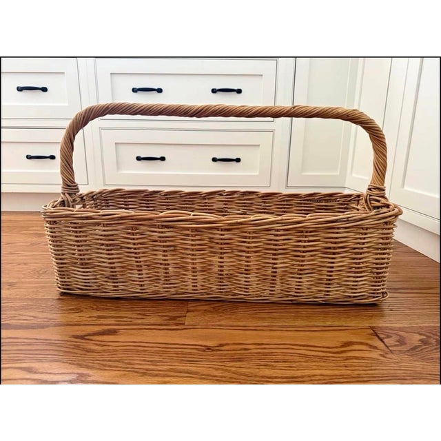 Vintage XXL Handwoven Basket 30" X 16" For Sale In New York - Image 6 of 9