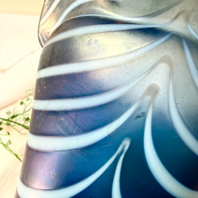 1970s Vintage Mermaid Swirl Vase in Glass, 1970s For Sale - Image 5 of 18