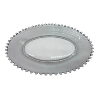 Mid 20th Century Imperial Glass Candlewick Platter For Sale