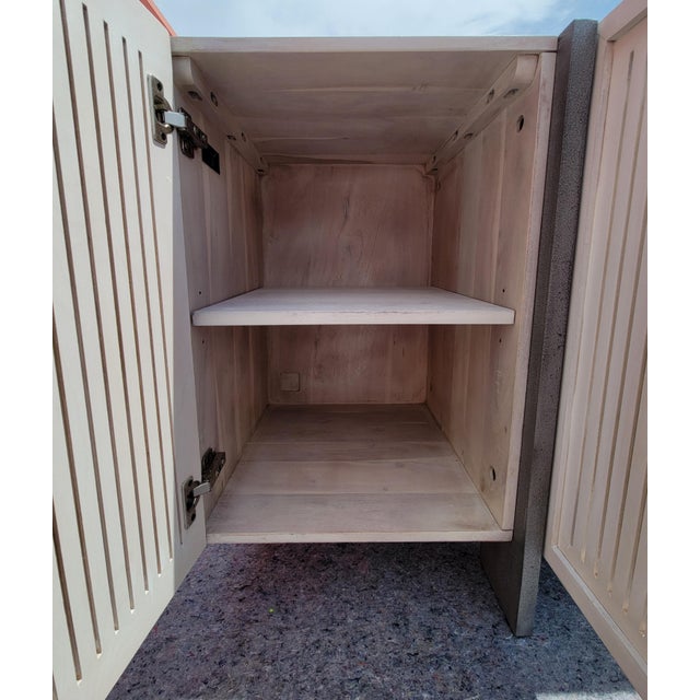 Cb2 Costela 74" White Wash Acacia Wood Credenza For Sale In Baltimore - Image 6 of 11