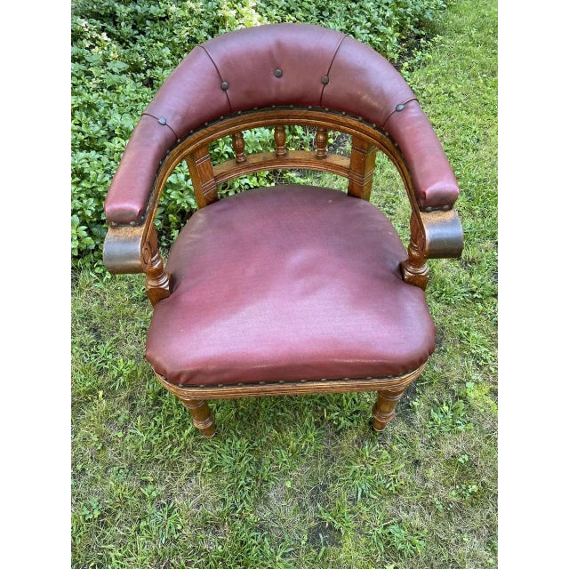 Late 19th Century English Victorian Desk Chair, 1880 For Sale - Image 4 of 6