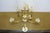 Vintage Brass 6 Arm Hollywood Regency Geometric Chandelier Pendant Light 24" For Sale - Image 15 of 18