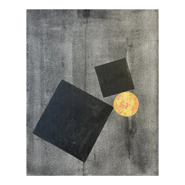 Original Painting With India Ink, Acrylic and Gold Leaf by Artist Carl