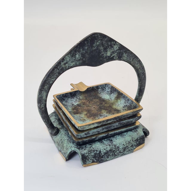 Art Deco Ashtrays with Decorative Stand, 1920s, Set of 4 For Sale - Image 6 of 10