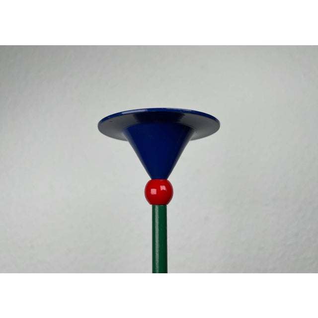 Postmodern Vintage Metal Candleholder, 1980s For Sale - Image 3 of 11