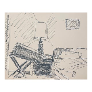 1979 Hayward Cirker Puerto Rico Hotel Interior Drawing For Sale