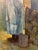 Figurative Oil on Canvas Painting of Farmer Woman by Well, Signed & Framed For Sale - Image 4 of 13