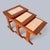 Contemporary Mid-Century Teak and Cream Tile Nest of Three Tables Compact, 1960s, Set of 3 For Sale - Image 3 of 7