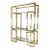 Milo Baughman Style Brass and Glass Etagere For Sale