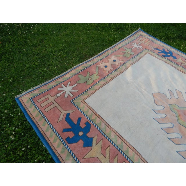 Vintage Soft Color Oversize Turkish Oushak Rug 7'10" X 11'6" For Sale In Philadelphia - Image 6 of 13