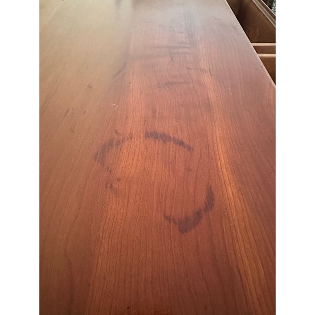 Wood 1950s L. & J. G. Stickley Solid Cherry Georgian 8-Drawer Highboy For Sale - Image 7 of 9