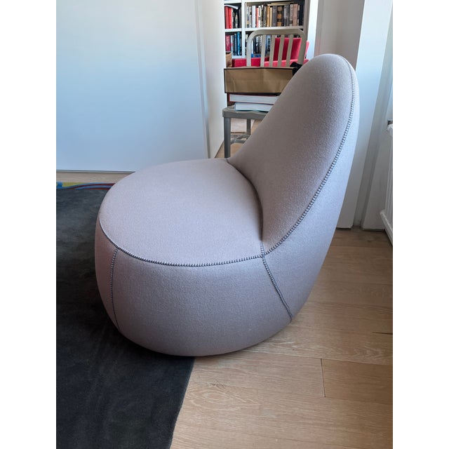 2010s Bernhardt Mitt Chair & Apel Ottoman For Sale - Image 5 of 9
