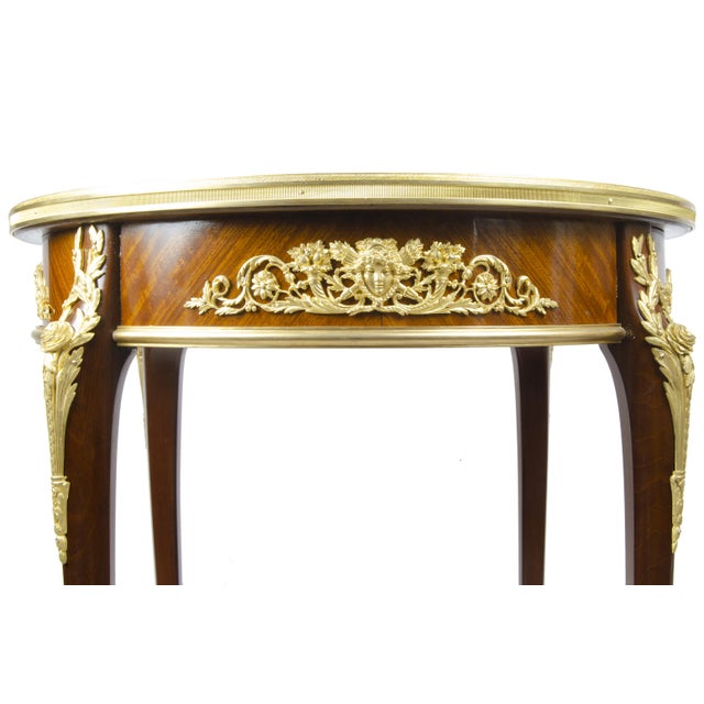 Late 19th Century Late 19th Century Louis XV Circular Gueridón Table With Ormolu Accents Attributed to François Linke for Maison Forest, France For Sale - Image 5 of 11
