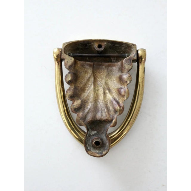 Mid 20th Century Antique Brass Door Knocker For Sale - Image 5 of 10