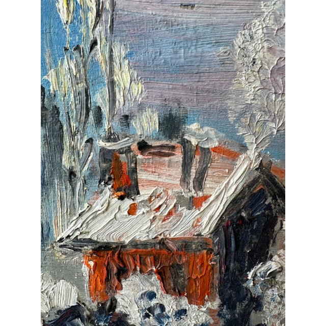 Early 20th Century Winter Scene Painting For Sale In Tulsa - Image 6 of 9