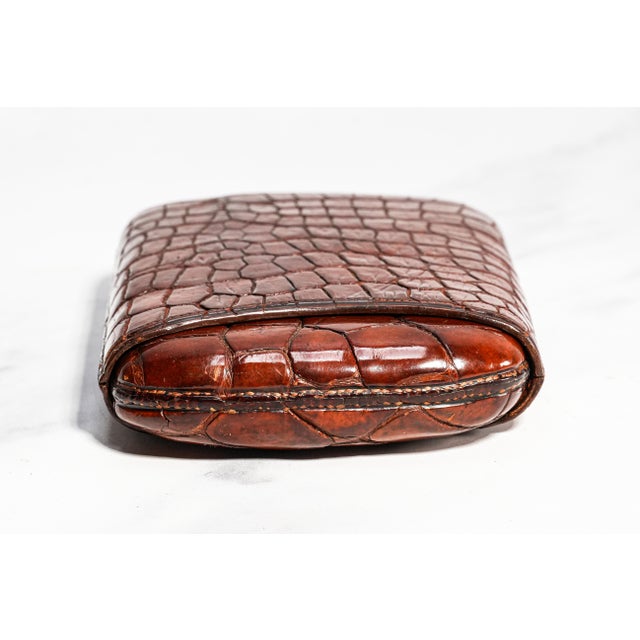 Victorian Exceptional Large English Antique Victorian Leather Cigar Case For Sale - Image 3 of 10