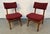 Vintage Gunlocke Model 23-C dining chairs, expertly crafted from rich walnut and showcasing the timeless simplicity of...
