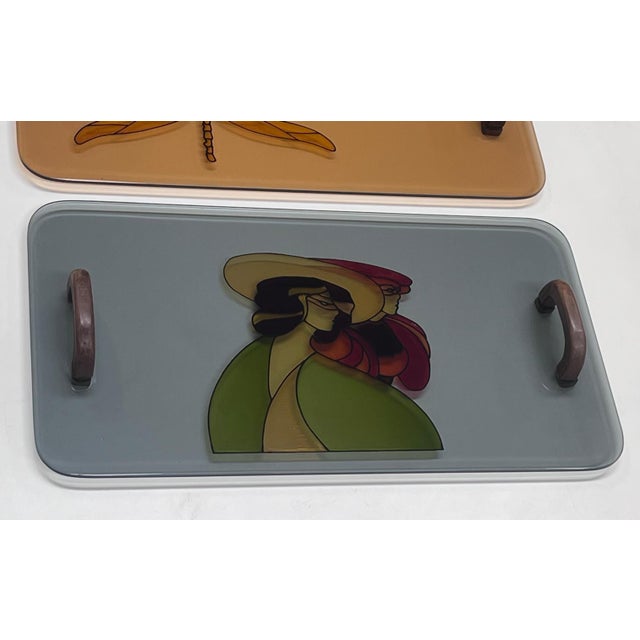 Artistic Serving Trays, Italy, 1980s, Set of 2 For Sale - Image 9 of 12