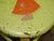 Vintage French Country Lime Green Rustic Footstool Stool W a Child Pictured For Sale - Image 12 of 16