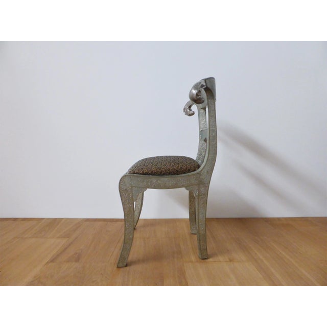 Vintage silver foil chair. Important chair that created the set of the famous film ''The League of Extraordinary...