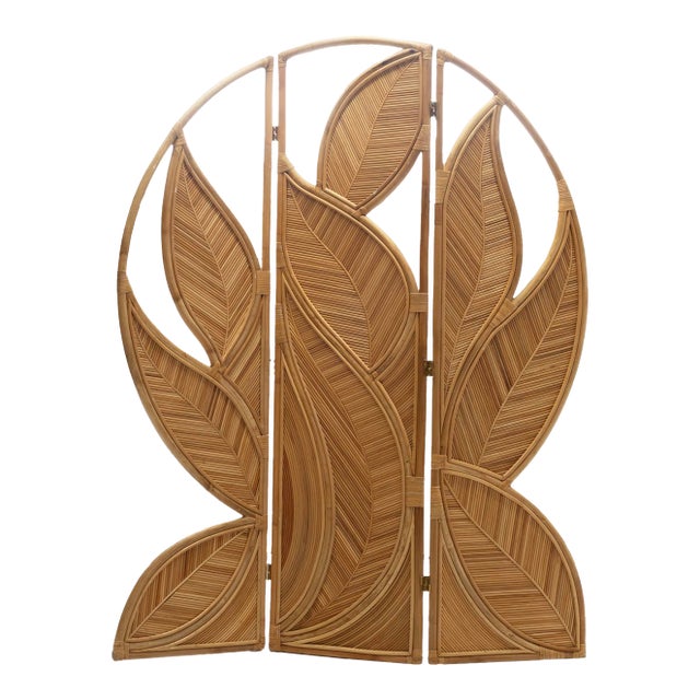 Bamboo Screen in the Style of Gabriella Crespi For Sale