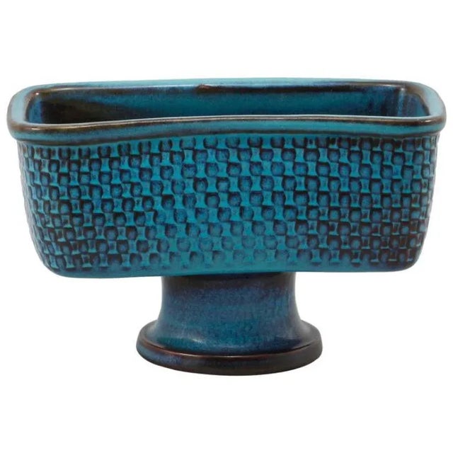 1960s Vintage Stoneware Bowl with Foot by Stig Lindberg For Sale - Image 5 of 5