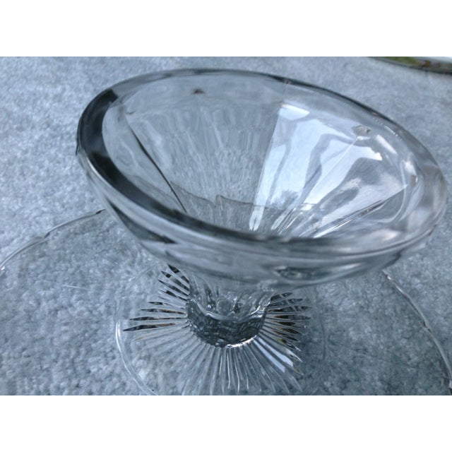 Vintage Glass Cake Plate Stand For Sale - Image 9 of 11