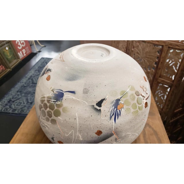 1980s Laura Ross Signed Pottery Clay Rotund Vase For Sale In New Orleans - Image 6 of 11