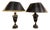 Empire Style Lamps in Black Marble and Gilt Bronze, 1930s, Set of 2 For Sale