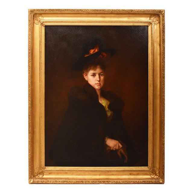 François Reynaud, Female Portrait, 1800s, Oil on Canvas, Framed For Sale