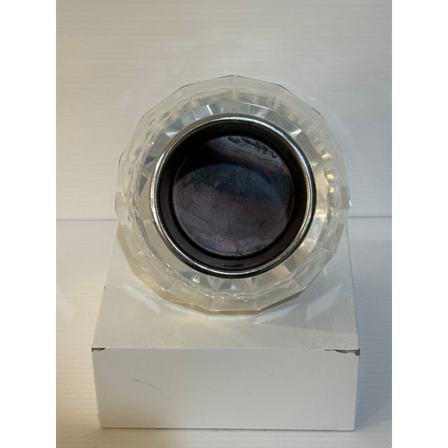Transparent Vintage Hollywood Regency Faceted Lucite Cigarette Holder For Sale - Image 8 of 11