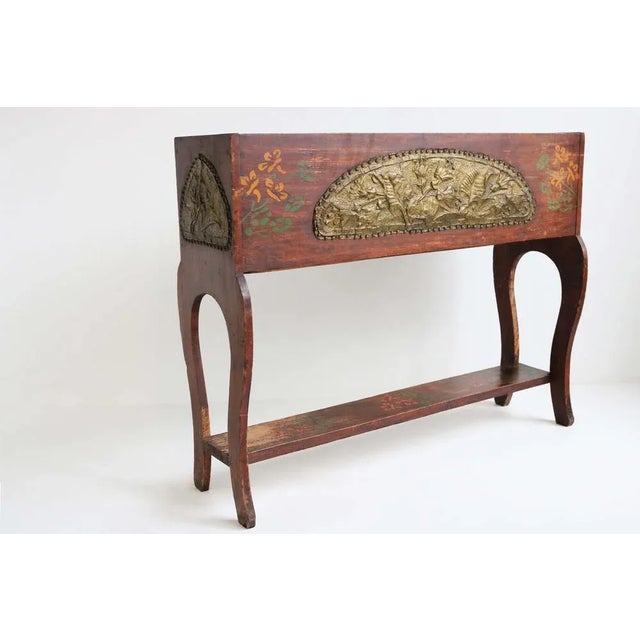 Antique French Art Nouveau Planter / Jardiniere in Brass, 1900 For Sale - Image 3 of 12