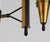 Vintage Three-Light Suspended Lamp in Metal and Glass, Italy, 1950s For Sale - Image 4 of 6