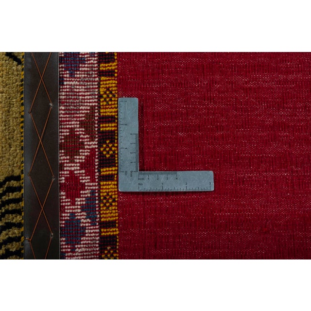 Hand-Knotted Gabbeh Nomadic Rug For Sale - Image 10 of 11