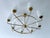 Metal Large Vintage Italian Glass and Brass Chandelier, 1950s For Sale - Image 7 of 18