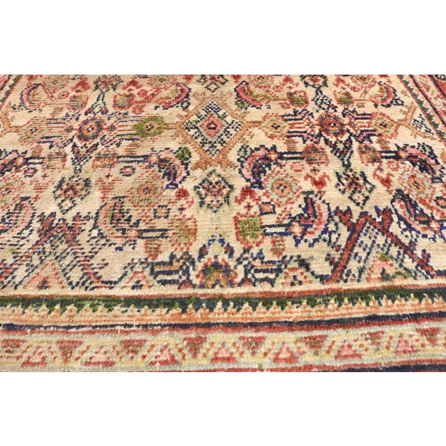 Vintage Persian Mahal Runner - 03'09 X 08'07 For Sale - Image 4 of 9