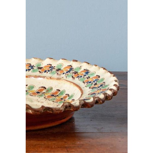 Swiss Polychrome Slipware Floral Dish from Langnau, 1700s For Sale - Image 6 of 8