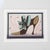 Original signed colored etching by czech artist Alois Janak " Schleifen-Schuh" or "shoe with bow" in custom frame and...